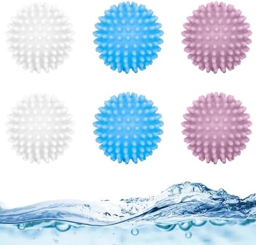 Waschkugel für Waschmaschine, 6 Stück Waschball für waschmaschine, Wiederverwendbare Dryer Balls Wäsche Wäschetrockner Trocknen Ball für Heim Kleidung Reinigung