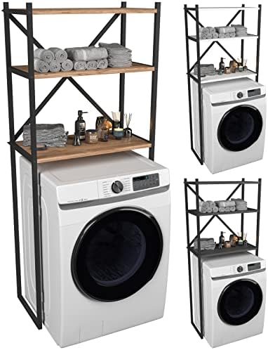 VCM Metall Überbauschrank Waschmaschine Überbau Schrank Waschmaschinenschrank Insasi Honig-Eiche