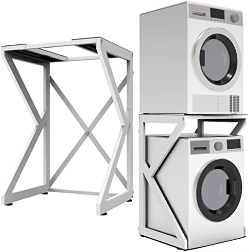 Trocknerständer Maxi Tragbares Stapelset für Frontlader Waschmaschine & Wäschetrockner - Platzsparende Lösung für Wäsche ohne Wandmontage oder Bohren - Starke Stahlkonstruktion