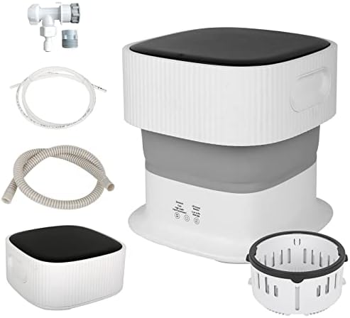 Faltbare Mini Waschmaschine 9L,CEIEVER Mini-Waschmaschine 220V Camping Mobile Waschmaschine mit Wäscheschleuder Miniwaschmaschine mit Ablaufkorb,für Unterwäsche Socken Babykleidung