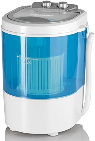 EASYmaxx Mini-Waschmaschine ideal zum Waschen unterwegs | Kompakte Waschmaschine mit Wasch- und Schleudertimer, bis 3kg Wäsche | Leicht zu verstauen und transportieren, ideal für Camping und Reisen