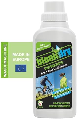 bionicdry Sport-Waschmittel, hygienische schonende Reinigung für Outdoor-, Sport- und Funktionskleidung mit Neutraroma® Technologie, für Textilien aus Membran-Gewebe, Fleece und Lycras