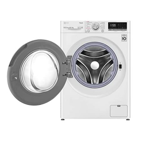 LG Electronics V5WD85SLIM Waschtrockner mit AI DD | 8,5 kg Waschen | 5 kg Trocknen | 1200 U/Min | Steam | TurboWash | Neue Wohlfühl-Trommel | Wi-Fi-Funktion | Weiß