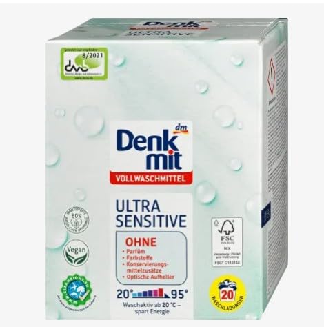 (Denkmit, Ultra Sensitive, Waschpulver, 20 Waschgänge (PRODUKT AUS DEUTSCHLAND)