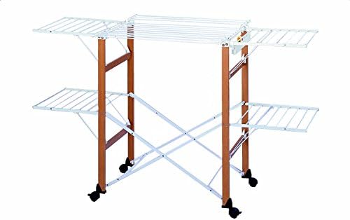 Foppapedretti Gulliver Faltwäscheständer, 105 x 80 x 174 cm, Holz, Walnuss