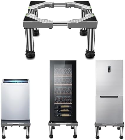 Waschmaschinensockel Sockel für kühlschrank Stand für Trockner 45-65cm verstellbare Kühlschrankfuß Maschinen Sockel Tiefkühltruhe Untergestell Erhöhung 10/15/20/25cm