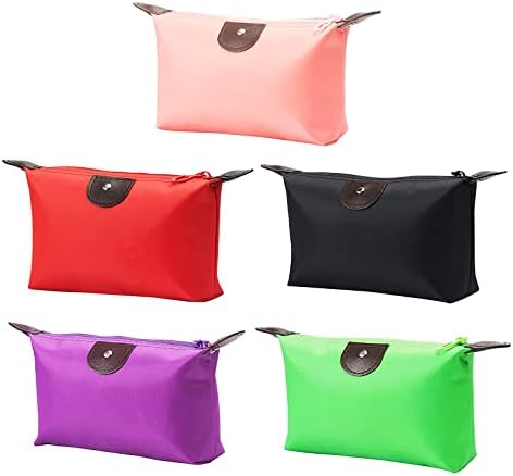 GoldRock 5 Stück Kosmetiktasche Klein Damen Herren,Bunt Schminktasche,Make up Tasche Mädchen,Wasserdichte Kulturbeutel Organizer,Flugzeug Beutel Flüssigkeiten,Reisezubehör Flugzeug Gadgets,Waschtasche