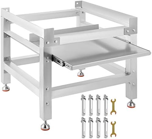 VEVOR Waschmaschinen Untergestell, 136 kg Podest für Waschmaschine und Trockner 63.5 cm x 63.5 cm x 61 cm Aluminium Waschmaschinen Erhöhung Waschmaschinensockel Aluminiumlegierung und Edelstahl