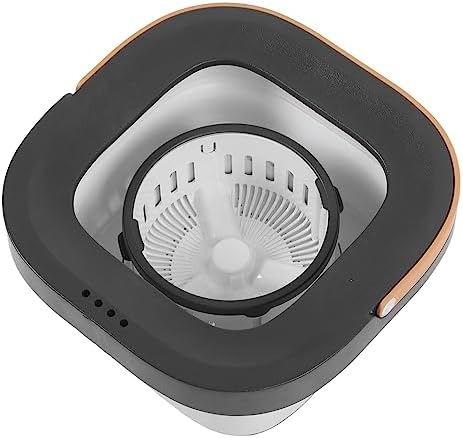 Tragbare Mini-Eimer-Waschmaschine, Verstecktes Abflussrohr, 6 Minuten Dehydrierung, Alterungsbeständige Tragbare Waschmaschine für Unterwäsche, Handtücher (EU-Stecker)