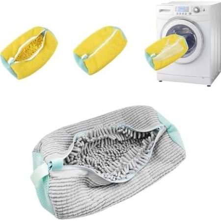 WANSHI Schuhwaschbeutel Waschmaschine,Sneaker Wäschesack, Wäschenetz,Schuhewasch Waschbeutel Maschine beutel ,Wäschesack Gepolstert Für Schuhe Waschmaschine (grau, 1PCS)
