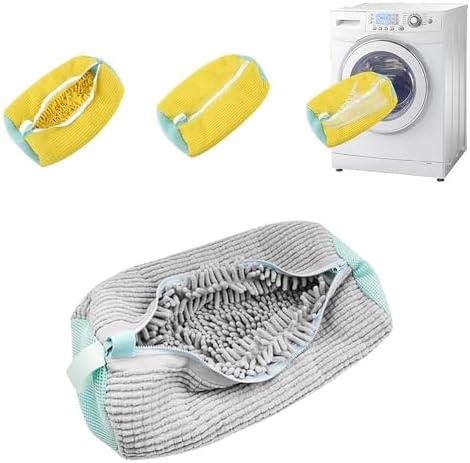 WANSHI Schuhwaschbeutel Waschmaschine,Sneaker Wäschesack, Wäschenetz,Schuhewasch Waschbeutel Maschine beutel ,Wäschesack Gepolstert Für Schuhe Waschmaschine (grau, 1PCS)