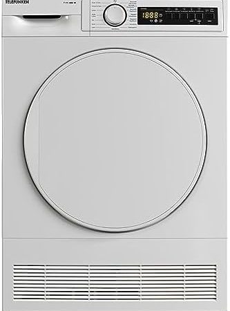 Telefunken T-11-400-W Kondenstrockner / 7kg Trockner mit 15 Programmen, Startzeitvorwahl, Knitterschutz & reversierenden Trommelbewegungen, weiß