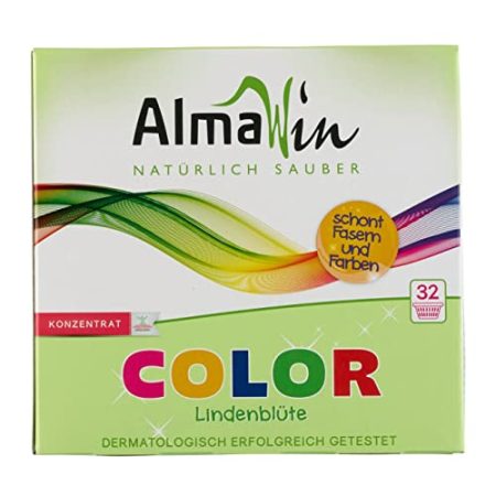 AlmaWin Color Waschmittel Lindenblüte 1kg I Umweltfreundliches Waschpulver für bunte Textilien I Ausreichend für ca. 36 Wäschen I Frei von synthetischen Duft- & Farbstoffen I Vegan