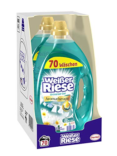 Weißer Riese Universal Gel Aromath. Bali Lotus & Weiße Lilie, 2er Pack (2 x 3.5 l)