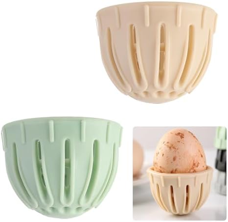 2 Stück Eierbürste Reinigungswerkzeuge, Eierschrubber für frische Eier Halbkugelförmige Silikon-Ei-Reinigungsbürste Silikon Ei-Waschmaschinen Werkzeug Küchenbürstenreiniger