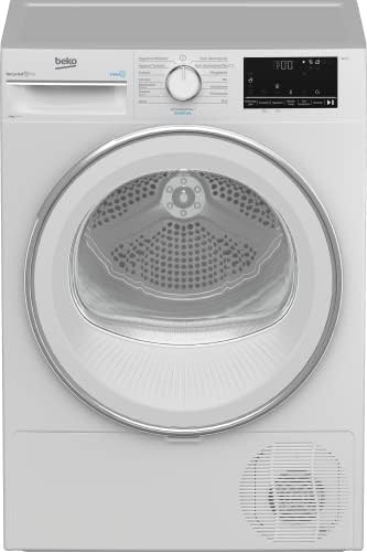 Beko B3T42239 Wäschetrockner 8KG, Frontlader Wärmepumpentrockner, Allergikergeeignet, 15 Programme, Dampffunktion, Multifunktionsdisplay, Aquawave Schontrommel, Weiß