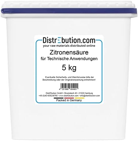 Zitronensäure Pulver für technische Anwendungen 5 kg Entkalker, Reiniger, reine Citronensäure