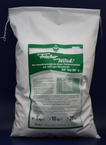Wasserrose® 10 kg SUPER VOLLWASCHMITTEL WASCHMITTEL FRISCHER Wind Made IN Germany