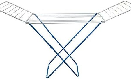 rg-vertrieb Wäscheständer Flügelwäschetrockner blau Wäschetrockner Wäsche Trocknen 18m Länge 184cm x 50cm x 102cm