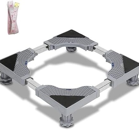 Gimisgu Waschmaschinen Untergestell Bärenlast150-350KG Verstellbare waschmaschine sockel Verstellbare Breite 41-66cm, Höhe 9-12cm,Mehrzweck Untergestell für Waschmaschine Grau