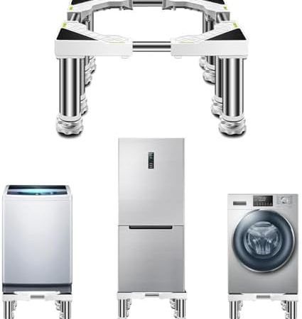 Multifunktionale Waschmaschinen-Untergestell 45-65cm verstellbare sockel für Podeste & Rahmen für Waschmaschine, Trockner, Kühlschrank und Gefrierschrank (Schwer)
