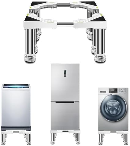Multifunktionale Waschmaschinen-Untergestell 45-65cm verstellbare sockel für Podeste & Rahmen für Waschmaschine, Trockner, Kühlschrank und Gefrierschrank (Schwer)