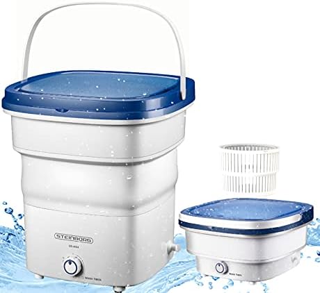Faltbare Mini Waschmaschine | Waschautomat bis 1,5 KG | Reisewaschmaschine | Miniwaschmaschine | Camping Mobile Waschmaschine | Leistung: 135 Watt | Waschvorgang: