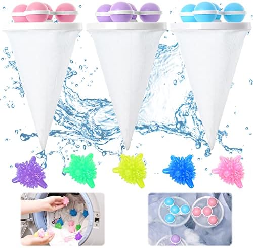 TOPJOWGA Filterbeutel Waschmaschine Haarentferner, 8 Stück Waschmaschine Haarfilter, Waschmaschine Flusenentferner, Reinigung Dekontamination Haarentferner, Haarentferner für Waschmaschine