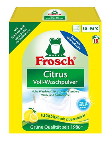 Frosch Citrus Voll-Waschpulver 18WL, 1,35 kg Zitrus