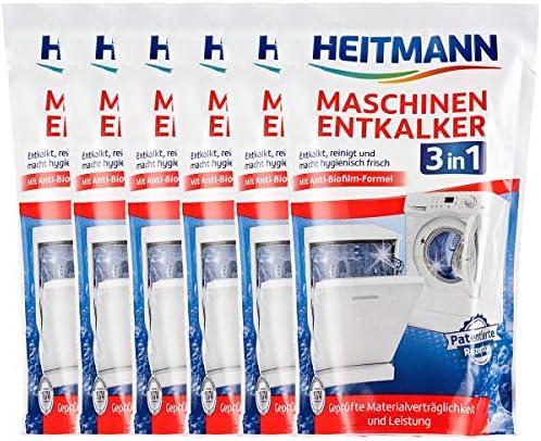 HEITMANN 3-in-1 Maschinen-Entkalker: Waschmaschinen und Spülmaschinenreiniger mit Anti-Geruchs-Formel - Entkalker, Reiniger und Hygienische Frische - Materialschonend