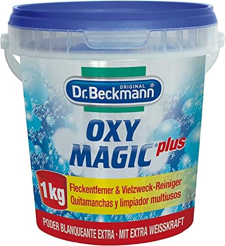 Dr. Beckmann Oxy Magic Plus Pulver | Einsetzbar als Waschmittelverstärker, Fleckentferner, Vielzweckreiniger | 1 kg