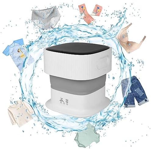 Mini-Waschmaschine,CEIEVER Camping Waschmaschine mit Ablaufkorb Miniwaschmaschine Silberionen+Blaulichtsterilisation Kleine Waschmaschine für Unterwäsche,Socken,Babykleidung