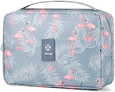 Kulturtasche Damen Gross - Kulturtasche Zum Aufhängen, Kulturbeutel für Damen & Herren Kosmetiktasche - Waschtasche (Flamingo)