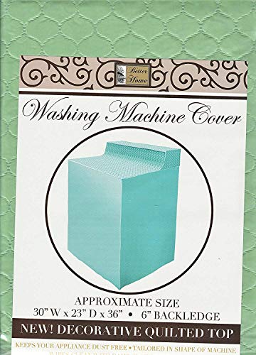 Better Home Wasserdichte Waschmaschinen- oder Trocknerabdeckung aus Vinyl, staubfrei, Schutz für Waschmaschinen, Grün