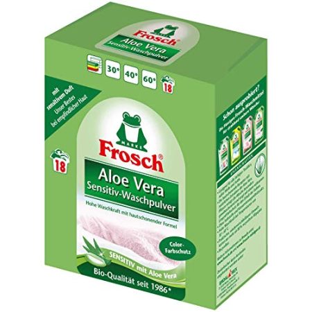 2x Frosch Aloe Vera Color-Waschpulver 1,35 kg - Sensitiv mit Aloe Vera