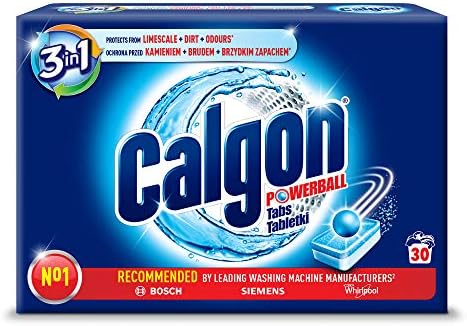 Calgon Powerball - 4in1 Tabs, Wasserenthärter gegen Kalk&Schmutz in der Waschmaschine,30 Stk