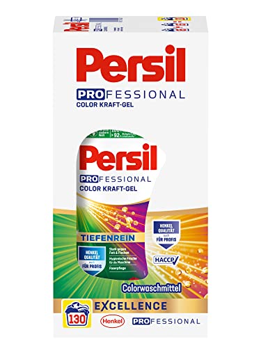 Persil Color Kraft-Gel (130 Waschladungen), Flüssigwaschmittel mit Tiefenrein Technologie, Colorwaschmittel für reine Wäsche und hygienische Frische für die Maschine, wirksam ab 20 °C