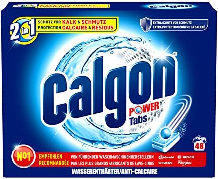 Calgon 2in1 Tabs, Wasserenthärter gegen Kalk und Schmutz in der Waschmaschine, 48 Tabs