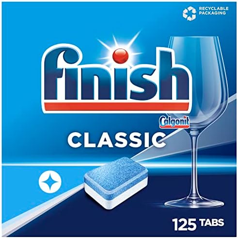 Finish Classic Spülmaschinentabs, phosphatfrei – Geschirrspültabs für die Basis-Reinigung des Geschirrs – Sparpack mit 125 Finish Tabs