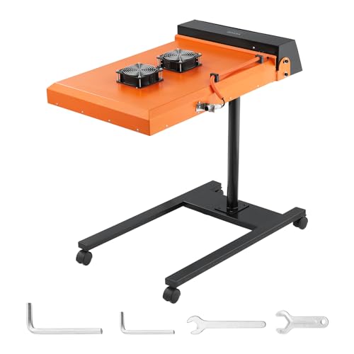 VEVOR Schnelltrockner, 6000 W, 485 x 540 mm, Infrarot-IR-Blitztrockner für Siebdruck, 0–750 ℉ Temperaturregelung, Siebdrucktrockner mit Sensor, Höhenverstellbar, Doppellüfterkühlung, für T-Shirts