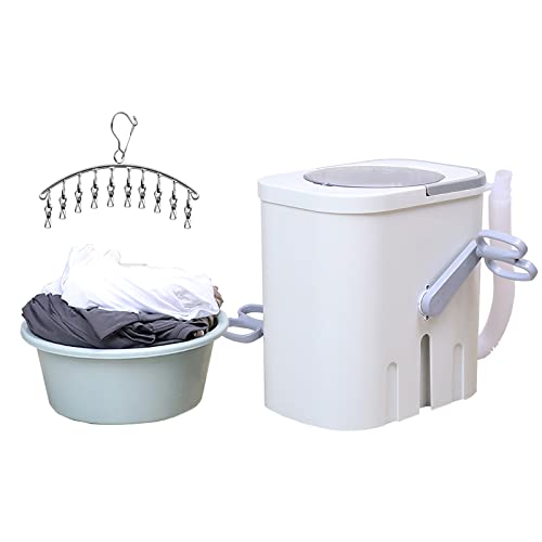 Handkurbel, tragbare Waschmaschine, nicht-elektrisch, manuelle Kleidungsscheibe für Camping und Wohnmobil, die Wäschealternative mit Mini-Design