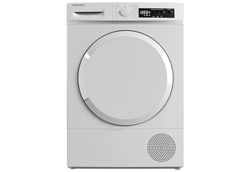 Daewoo T7HT1WA3DE Wärmepumpentrockner/A+++ / 7 kg / 15 Programme inkl. 45 min Kurzprogramm/LED-Trommelbeleuchtung/Knitterschutz/Weiß