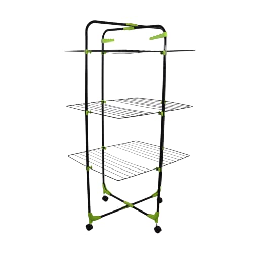 Orange85 Trockenturm - 3 Schichten - mit Rollen - Ausklappbar - Wäscheständer