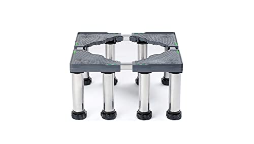 Waschmaschine Sockel Untergestell Kühlschrank Verstellbare Sockel Mit 8 Stabilen Füßen Höhe 20cm Waschmaschinensockel 45-70cm für Trockner, Wäschetrockner, Waschmaschine (8Füßen, Höhe20cm)