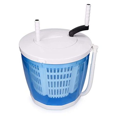 PLMM Mini-Waschmaschine, Handwaschmaschine mit Abtropfkorb für Manuelle Dehydration, für Unterwäsche, Babykleidung, Reise, Campin(Blau)