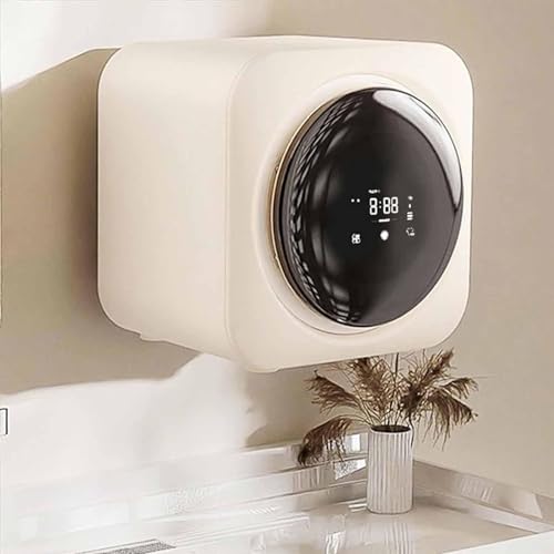 DPLXFPP 3,5-Liter-Mini-Waschmaschine Und -Trockner, Kompakte Wäschewaschmaschine Und Wäscheschleuder Mit Edelstahl-Innentrommel, Zum Aufhängen In Wohnungen, Häusern Und Wohnheimen,Wallhanging