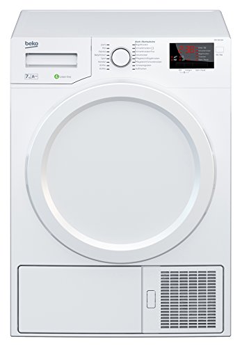 Beko DPS 7405 W3 Wärmepumpentrockner, 7 kg, A++, Multifunktionsdisplay, Aquawave-Schontrommel, Express-Programm, FlexySense Sensortechnologie, automatischer Knitterschutz, säulenfähig, Weiß