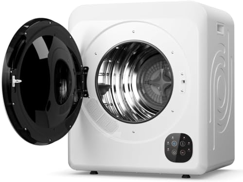 Belüfteter Wäschetrockner Kompakter elektrischer Wäschetrockner - 6 kg mit intelligentem Bedienfeld, tragbarer Minitrockner für Heimschlafzimmer - Edelstahlwanne, 1700 W, Griffe und Anti-Rutsch-Pads