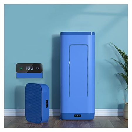 AMOCHO Tragbarer Kleiner Mini-Trockner, Falttrockner for den Haushalt, multifunktionaler Trockner, schnelles Aufheizen180-Minuten-Timer, for Zuhause, Wohnung, Hotel, Studentenwohnheim (Color : Blue)