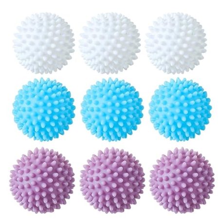 ACMEDE 9 Stück Trockner Ball, Waschkugel für Waschmaschine, Wiederverwendbare Dryer Balls,Wäsche Wäschetrockner Trocknen Ball, Trocknerkugeln für Trockner und Wäschetrockner 6.5 * 6.5cm